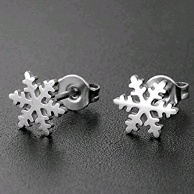 Snowflake Stainless Steel Silver